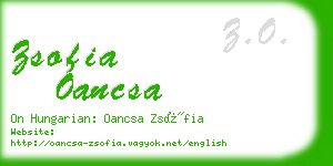 zsofia oancsa business card